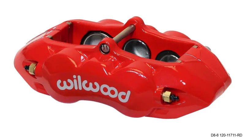 Wilwood D8-6 Right-Front Brake Caliper — Red Anodized, Triple-Piston Design (1.88"/1.38"/1.25") 1