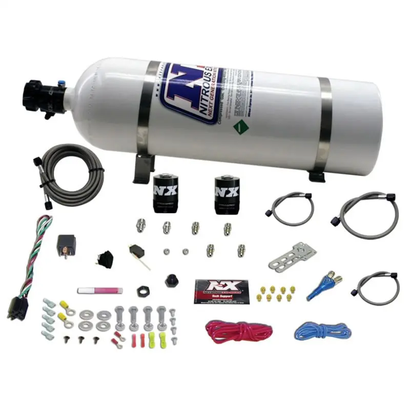 Nitrous Express Single-Nozzle Efi Nitrous Kit For Gm Engines – 35–150 Hp, Includes 15 Lb Bottle 1