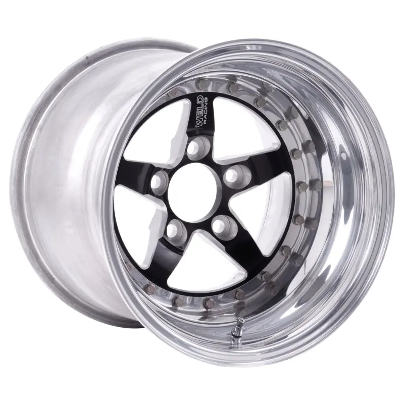 Weld Weldstar Black Aluminum Wheel – 15X5 Inch, 5X4.5 Bolt Pattern, 2.5-Inch Backspace, Non-Beadlock Design 1