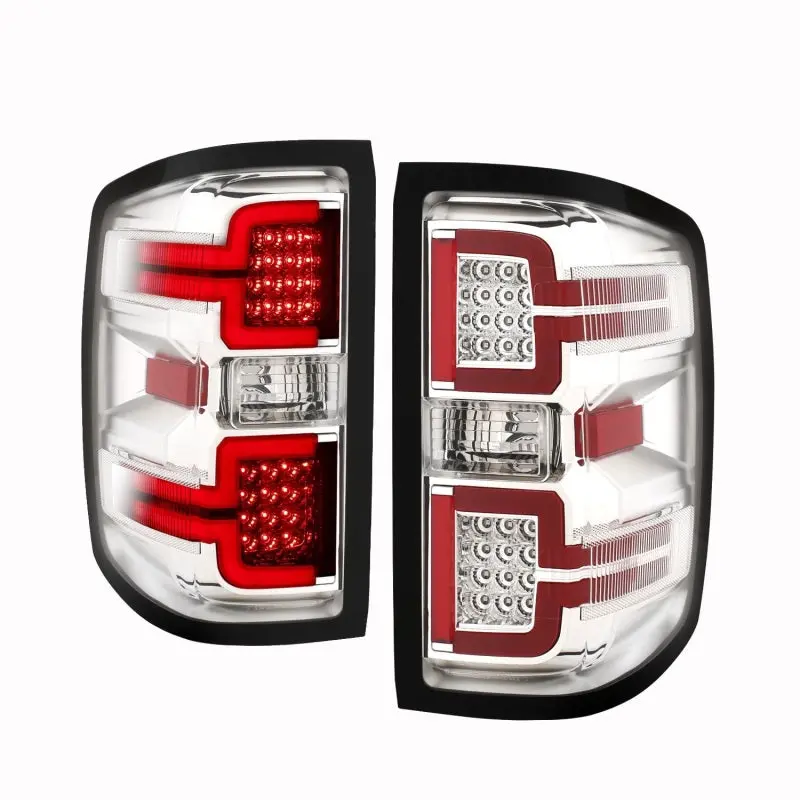 Anzo Led Taillights For 2014–2018 Chevrolet Silverado 1500 – Chrome Housing Design 1