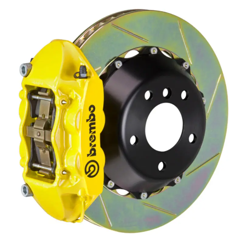 Brembo Gt Rear Brake Kit – 345X28Mm Slotted Two-Piece Rotors, 4-Piston Calipers For 2012–2016 Porsche 991.1 Carrera 1