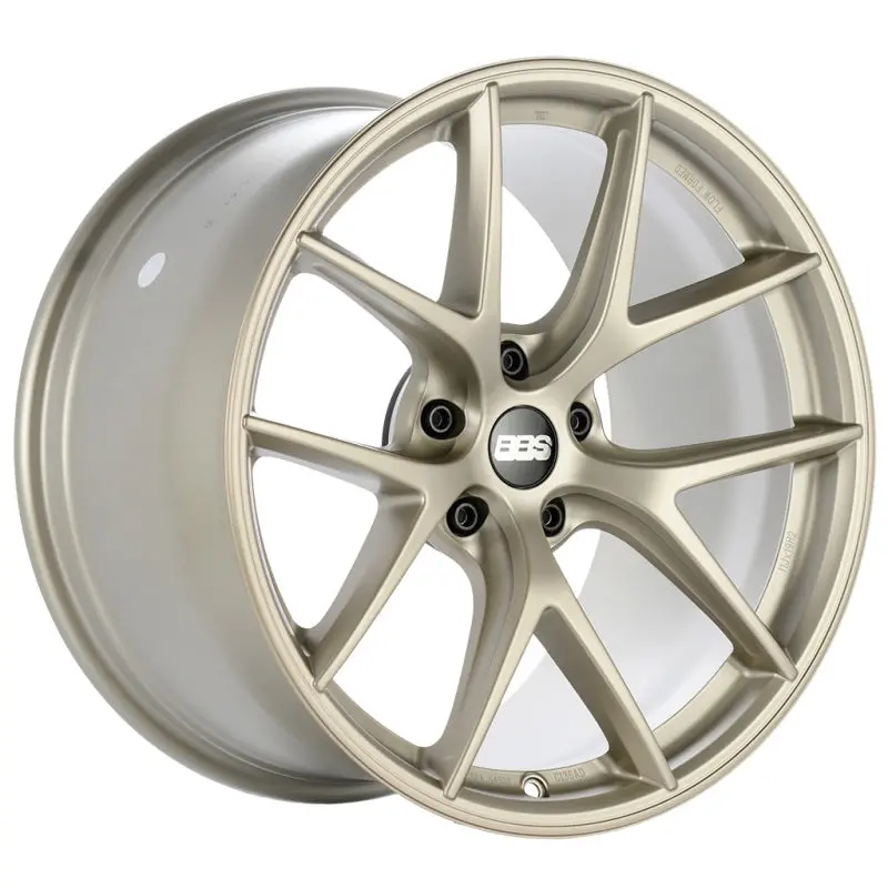 Bbs Ci-R Forged Alloy Wheel – 19X9.5 Inches, Et39.5 Offset, Satin White-Gold Finish (Face 2 Design) 1