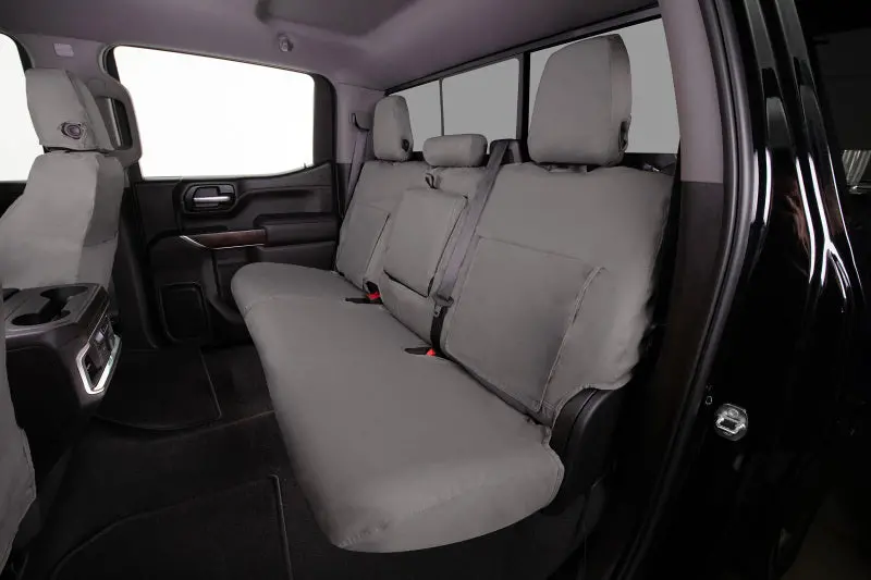 Covercraft Seatsaver Custom Front Row Seat Covers For 2000–2006 Ford Excursion — Polycotton Blend, Misty Grey 1