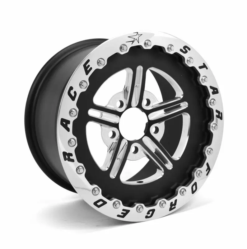 Race Star 63 Pro Forged 15X10 Black Anodized/Machined Drag Wheel — 5X5" Bolt Pattern, 3" Backspace 1
