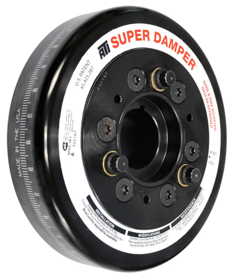 Ati Aluminum Harmonic Damper – 5.67-Inch Diameter, Dual 6-Groove Design For 2011+ Ford Coyote 5.0L Engine 1