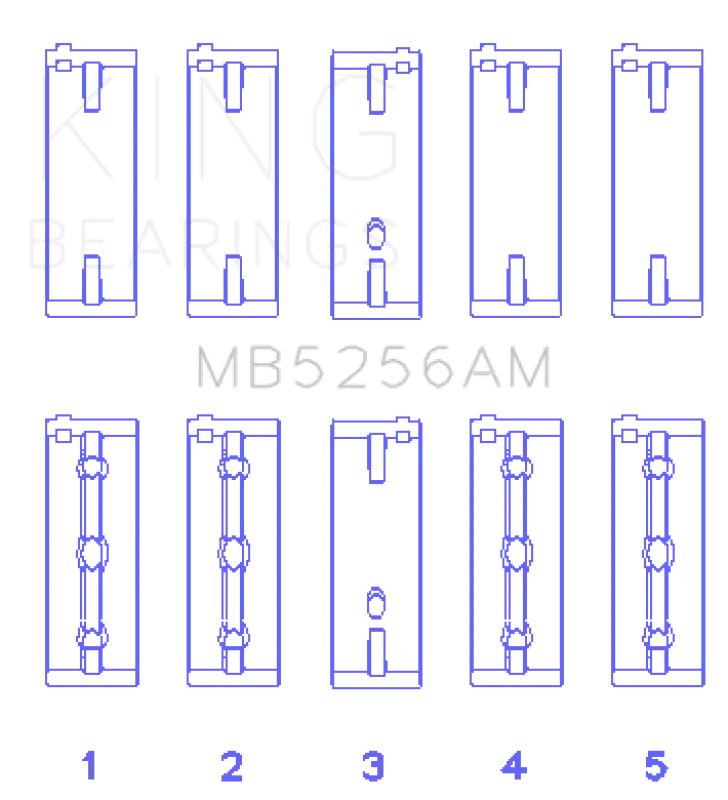 King Engine Bearings Main Bearing Set For Hyundai Lantra 1.6L – Oversize +0.25Mm Specification 1