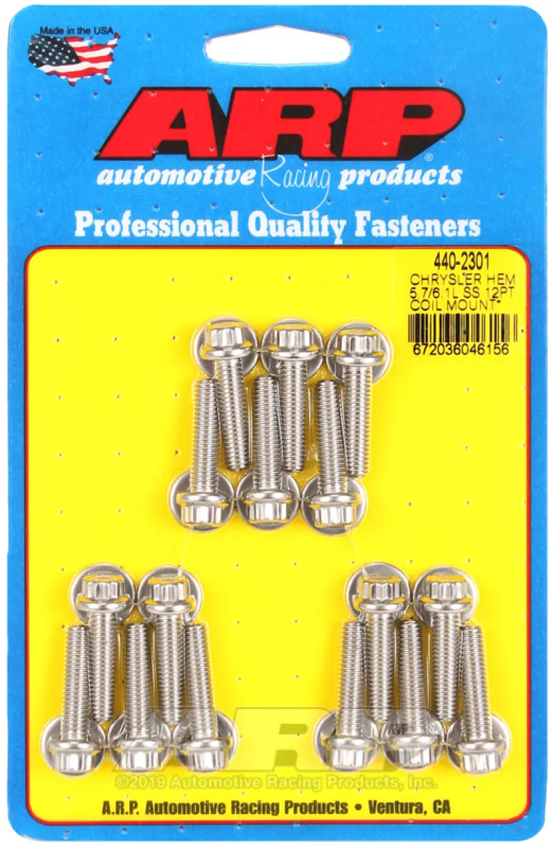Arp Stainless Steel Coil Mount Bolt Kit For Chrysler 5.7L & 6.1L Hemi Engines 1