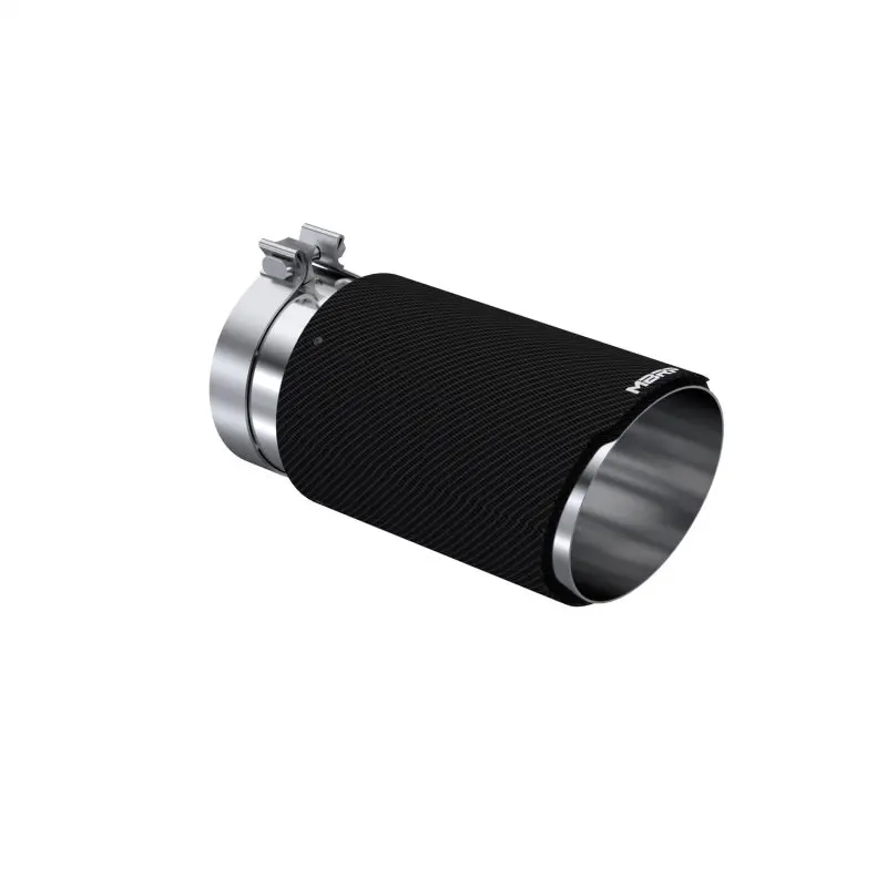 Mbrp Universal 6" Od Carbon Fiber Exhaust Tip – 5" Inlet, 12" Length, Angle Cut 1