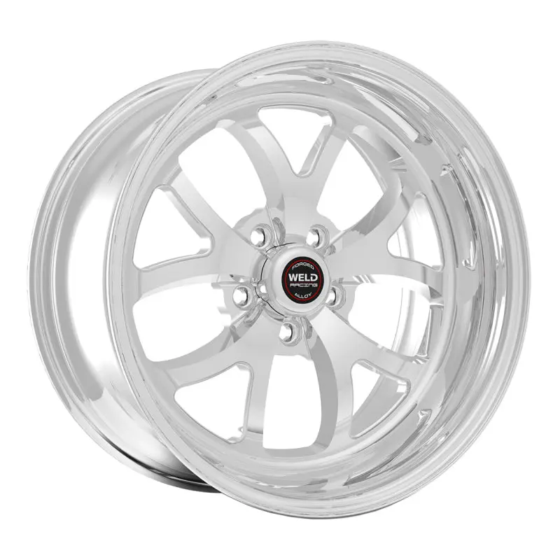 Weld S76 17X9 Polished Aluminum Drag Wheel — 5X115 Bolt Pattern, 6.2" Backspace, High-Pad Design 1
