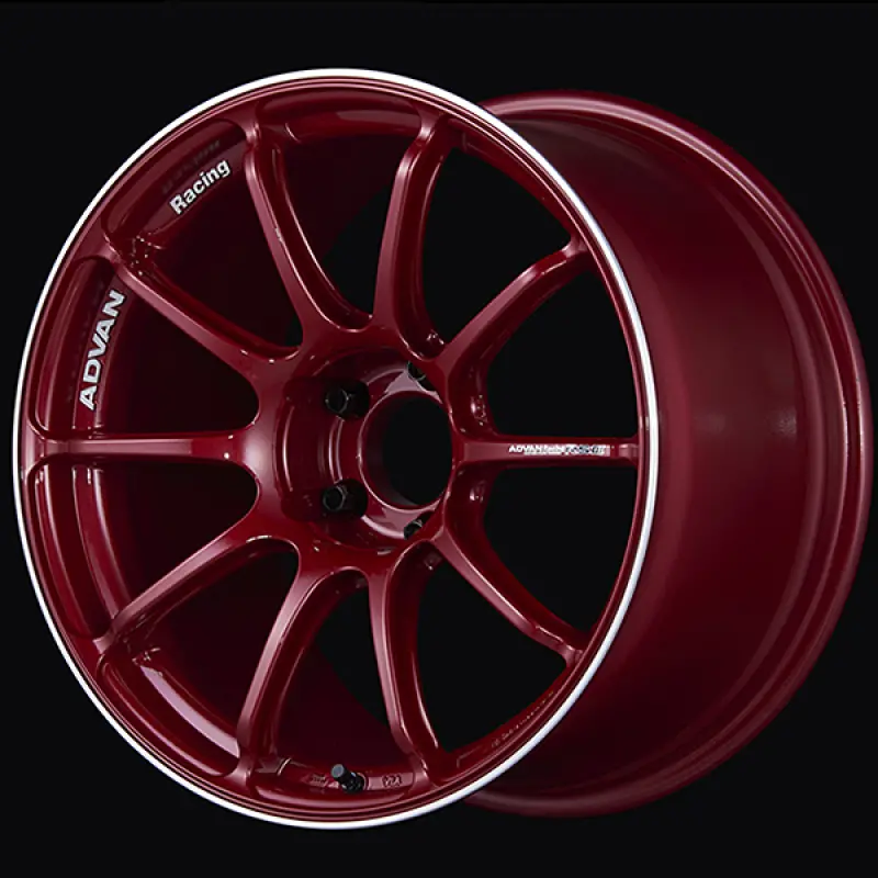 Advan Rsiii Racing Wheel – 18X8.5", +45Mm Offset, 5X114.3, 73Mm Bore, Candy Red & Ring Finish 1