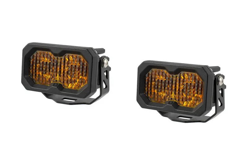 Diode Dynamics C2 2.0 Sport Yellow Led Driving Lights – Dual-Function Combo Beam (Pair) 1