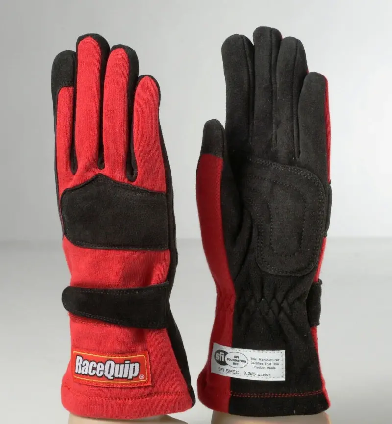 Racequip Sfi-5 Certified Two-Layer Racing Glove – Flame-Resistant Red, Medium Size 1