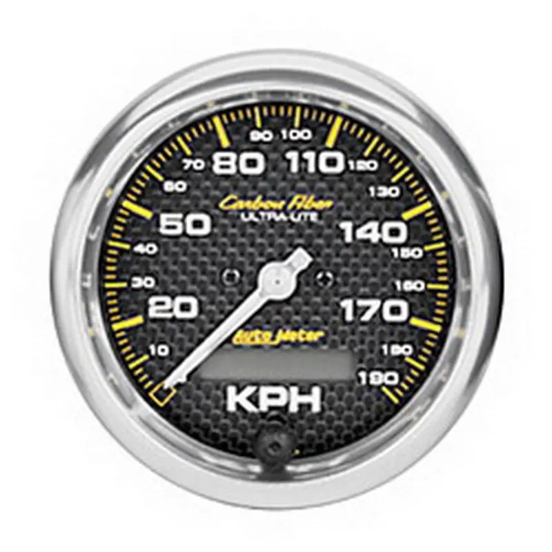 Autometer Programmable Electric Speedometer – 85.7Mm Carbon Fiber Face, 190 Kph Range 1