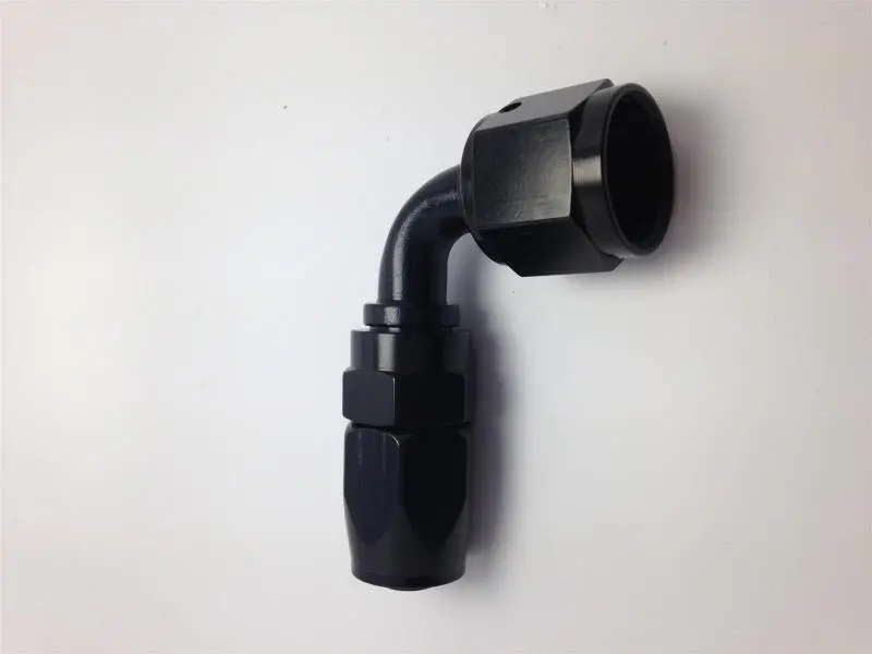 Fragola -8An Female To -6An Male 90° Reducing Hose End – Black Anodized 1