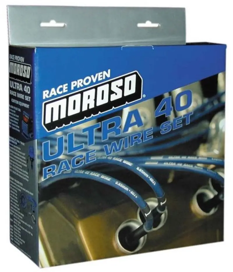 Moroso Ultra 40 Ignition Wire Set – Unsleeved, Non-Hei, Under-Header Fitment For Chevrolet Big Block Engines (Blue) 1