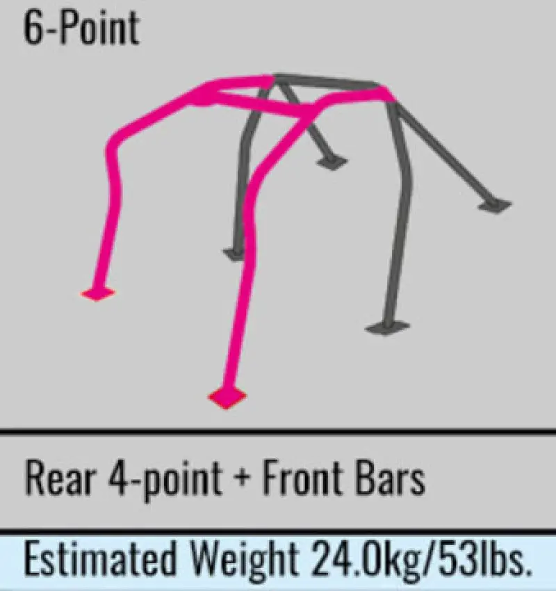Cusco 6-Point Steel Roll Cage For 2015 Subaru Wrx/Sti – Includes Dash Escape & 2-Passenger Configuration 1