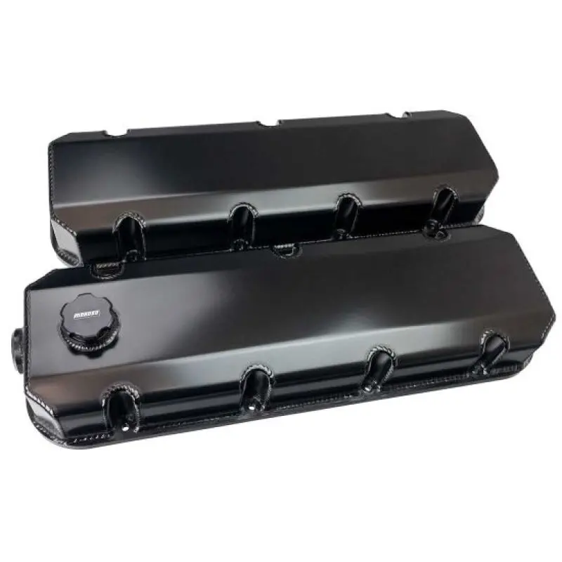 Moroso Aluminum Valve Covers For Brodix Sr20 / Dart Pro 1 Heads — 20°, Black Finish, -12An Breather & Oil Fill 1